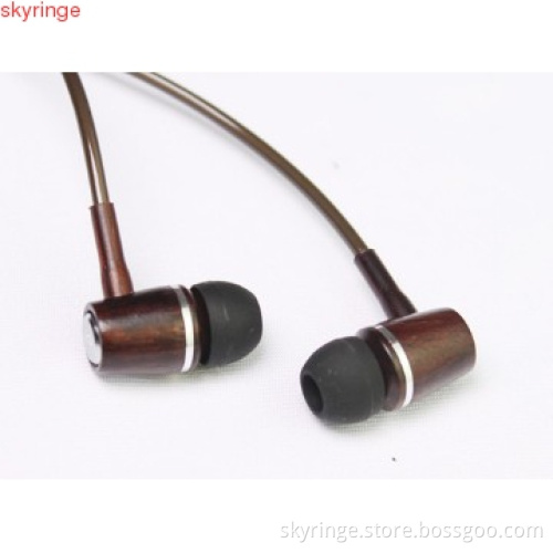 Wooden Earphone in Ear Style with Deep Bass